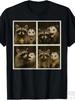 Humorous T-Shirt Featuring a Selfie of a Possum And Raccoon In a Photobooth, Des