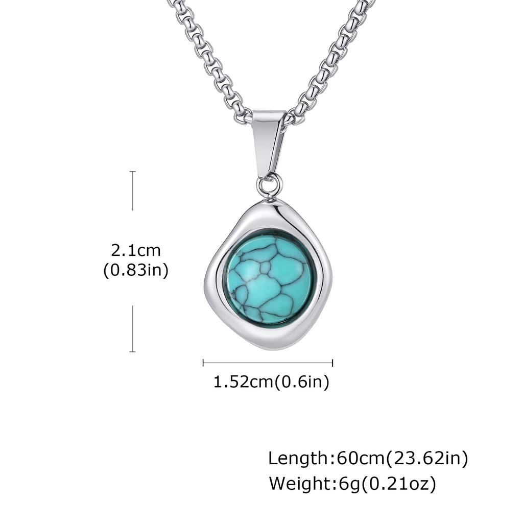 Нерегулярное подвесное ожерелье из нержавеющей стали для мужчин, Винтажное ожерелье с натуральным агатом и тигровым глазом, Панк-украшение в подарок