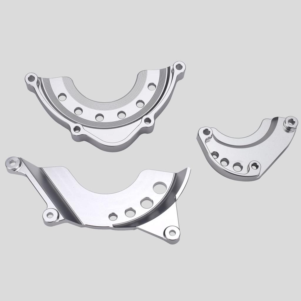 Крышка двигателя мотоцикла Слайдер двигателя Защита двигателя Подходит для Kawasaki Z900 Z900RS Z900RSCAFE Все модели (Серебряный)