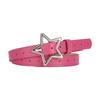 Adjustable Alloy Star Buckle Thin Waist Belt Vintage Style Belt Hot Girls Women Waist Belt for Coat Skirts Jeans