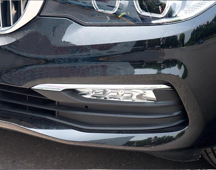 Manshi Front Bumper Decorative & Anti-collision Strip for BMW G38 528Li Fog Light Frame