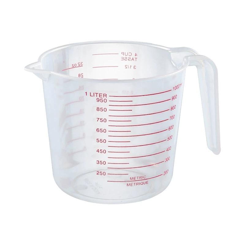 Plastic Transparent Graduated Measures Cup Household Kitchen Baking Measuring Tool Set Handle Design Cups Baking Cold Water Kettle Beaker