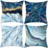 Blue Marble Printed Pillow Abstract Home Sofa Car Pillow Head Cushion