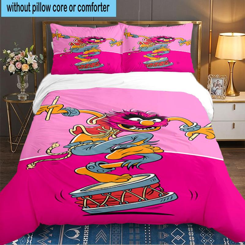 Muppet Rock Stars 3PCS Bedding set,Ideal for 1pc Duvet Cover And 2pcs Pillowcases Perfect for Fan gift,Ideal for Bedroom, Dormitory