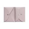 Hermes Calvi Duo Solid Color Minimalist Flap Card Holder Women Card Holder Mauve-Pale H082977CK09