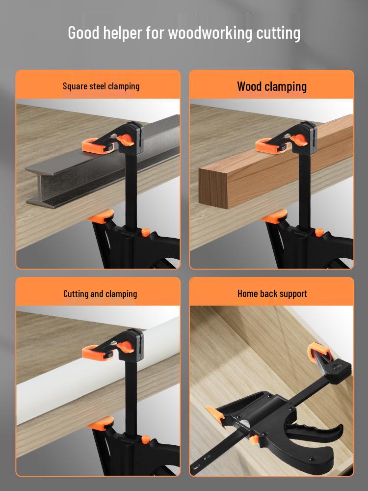 Прочный промышленный струбцинный зажим с храповым механизмом для деревообработки - быстросъемное крепежное приспособление