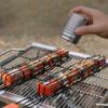 Outdoor Wooden Handle Barbecue CageCamping Meat And Vegetable Barbecue Grill Net RackPicnic Grilling ToolsCharcoal Sausage Racks