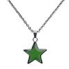 4xFive Point Star Pendant Temperature Change Color Mood Necklace Blank