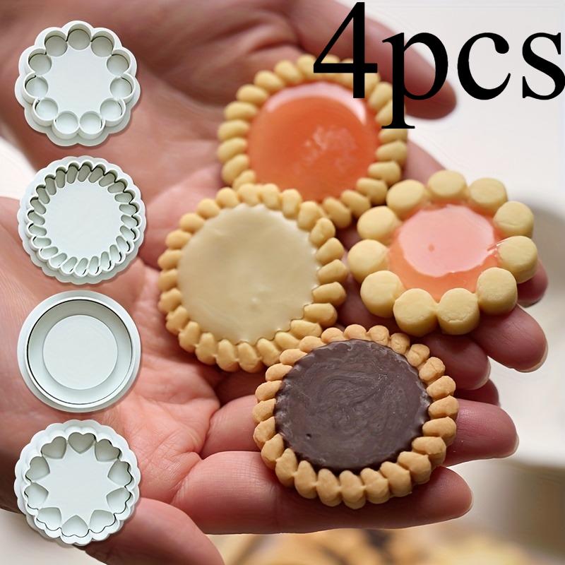 Набор из 4 форм для подарочной коробки с классическим минималистичным сэндвич-печеньем в винтажном стиле - Форма для прессования шоколада, джема, сыра для Дня святого Валентина, послеобеденного чая