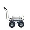 Aluminum Silent Flatbed Hand Truck with Guardrail