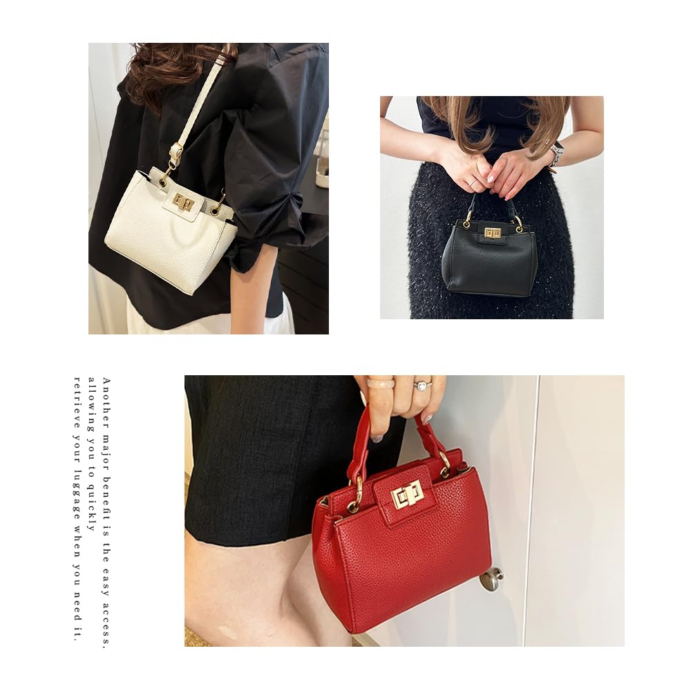 Маленькая сумка Gisele 2-в-1, Сумка, Сумка через плечо, Мини-тоут, Имитация кожи, Простая, Ручная, Женская (белый)