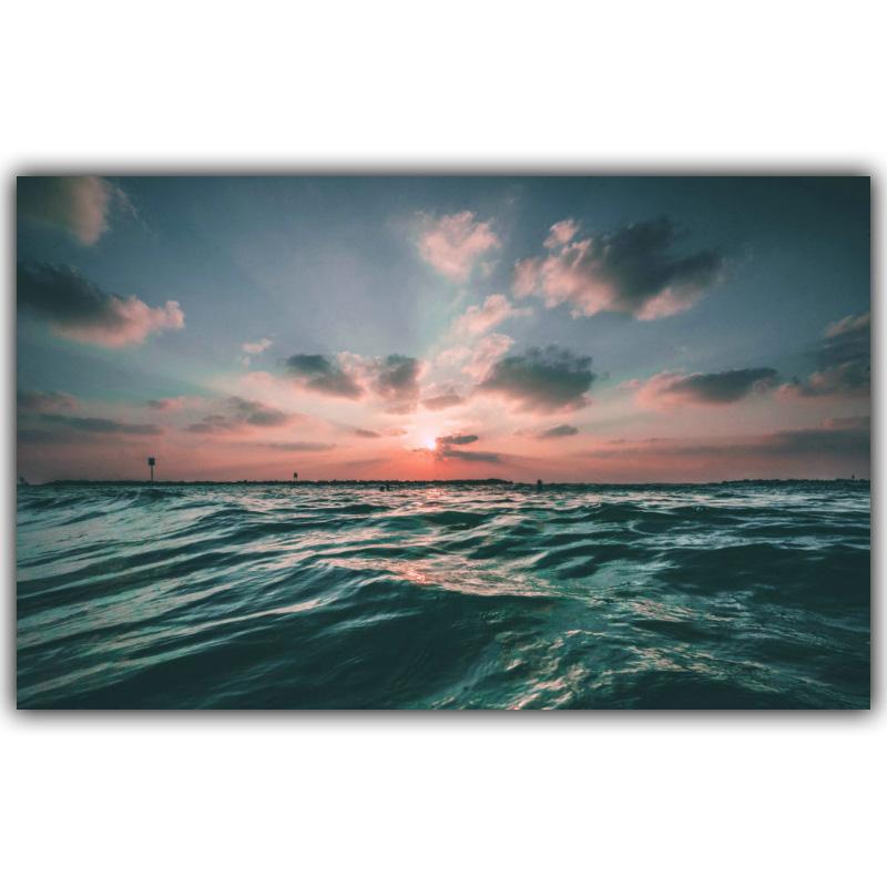 Летнее солнце и пляж, морские пальмы и горный пейзаж, настенная живопись, украшение для дома, фотографии, шелковый холст, плакат с принтом