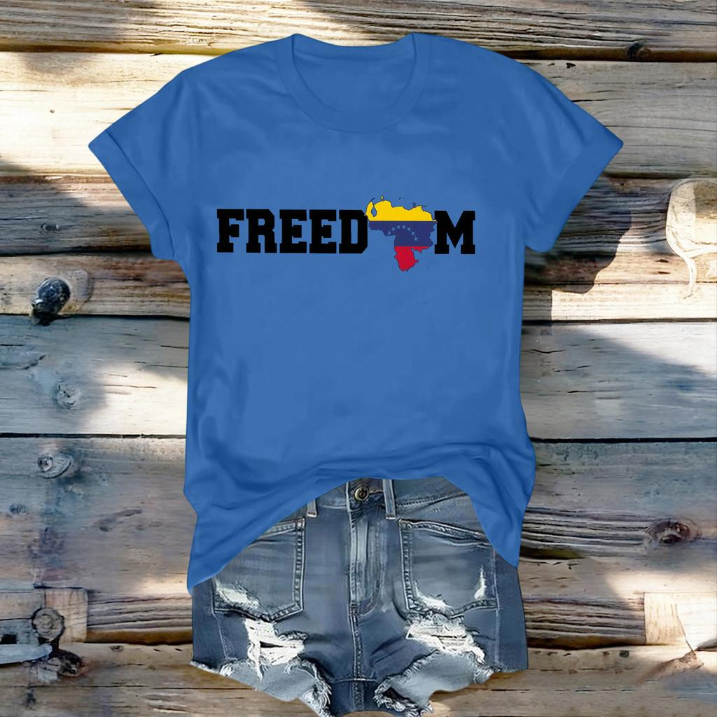 Женская модная футболка с круглым вырезом, повседневная, с ретро-принтом, с короткими рукавами