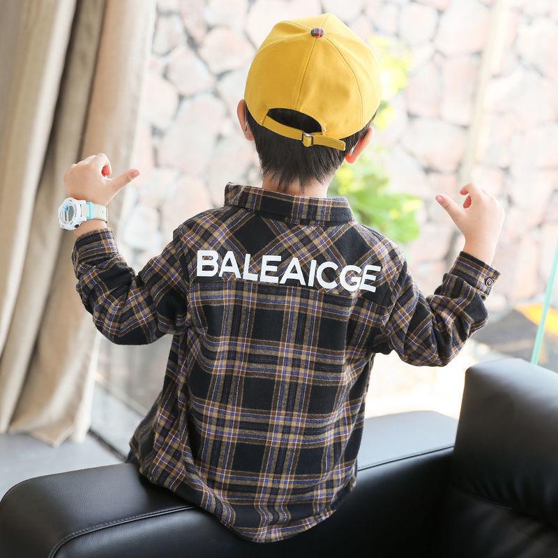 Boys' Fleece-Lined Long-Sleeve Winter Shirt 2025: Fashionable Japanese and Korean Style for Children
