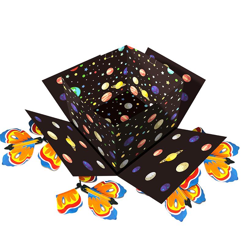 Surprise Flying Butterfly Explosive Gift Box Box Birthday Party Graduation Ceremony Year Blessing Easy Installation 2024