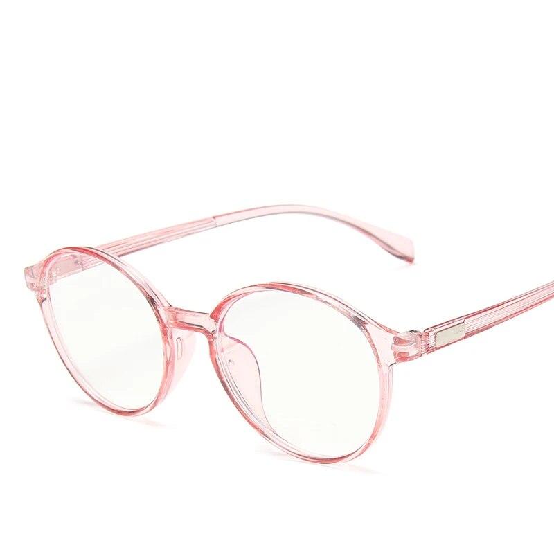 Round Frame Anti Blue Glasses Plain Glasses Lens Art Original Home Anti Blue Light Glasses Students Frame Glasses