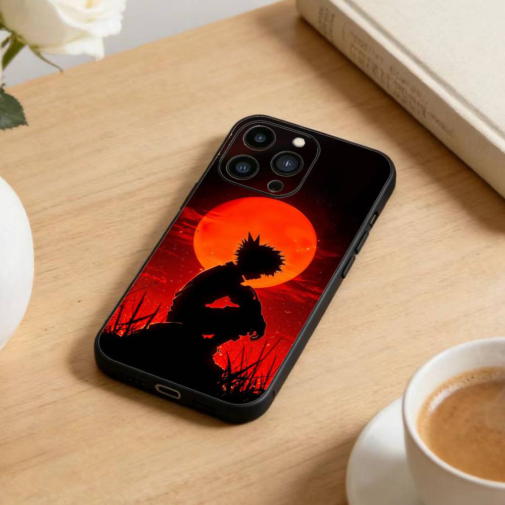 Чехол для телефона Katsuki Bakugo Hero Academia для iPhone17,16,15,14,13,12 Plus,Max Мягкий силиконовый Черный чехол