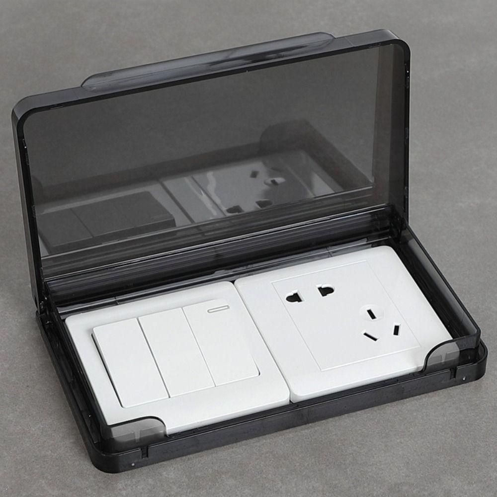 Настенная розетка Водонепроницаемая коробка Пластиковая защита Розетка Электрическая вилка Крышка Стена