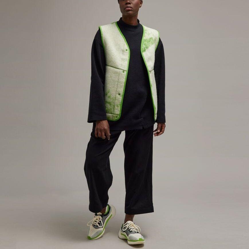 Y-3 Натуральный спейсер свободная футболка с длинным рукавом женские топы черный IL2164