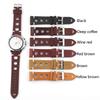 Vintage Leather Watch Strap 18mm 20mm 22mm 24mm Breathable Hole Hand Stitching Watchband for Men Women Replacement Wrist Belt