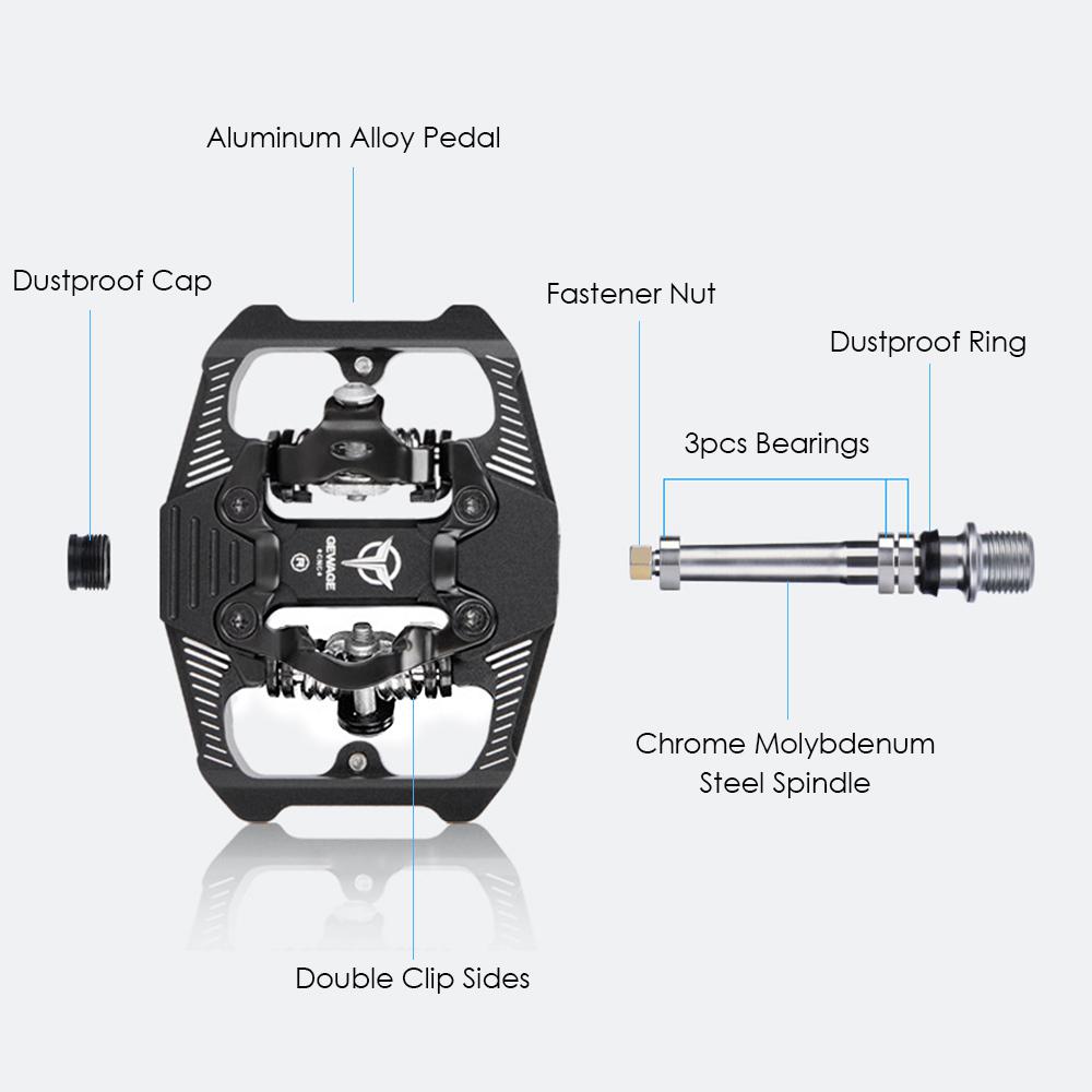 Педали с двухсторонним зажимом, педали MTB, велосипедные педали с заменой шипов для горного велосипеда SPD