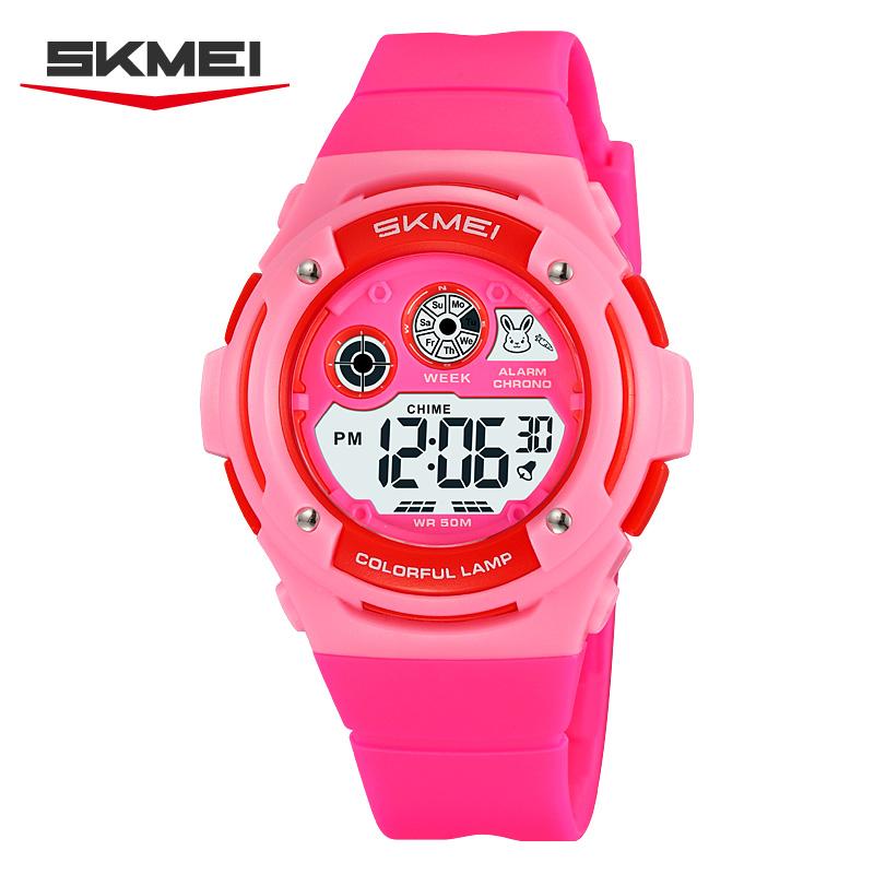 SKMEI 2430 Digital Children Watches Shockproof Sport Electronic Wristwatch Fashion Waterproof Military Boy1266 Girl Gift Clock