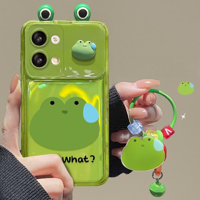 Подходит для Opporeno9 Чехол для мобильного телефона Findx5/x3 Забавная лягушка Кукла Подвеска A72/97 Флип-зеркало для женщин