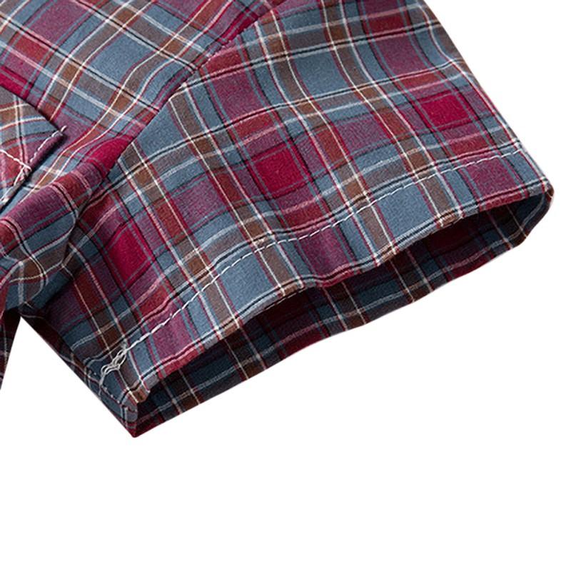 Детская рубашка, одежда, летние тонкие блузки, одежда для маленьких мальчиков, клетчатые хлопковые топы с лацканами, рубашки для детей 1–6 лет