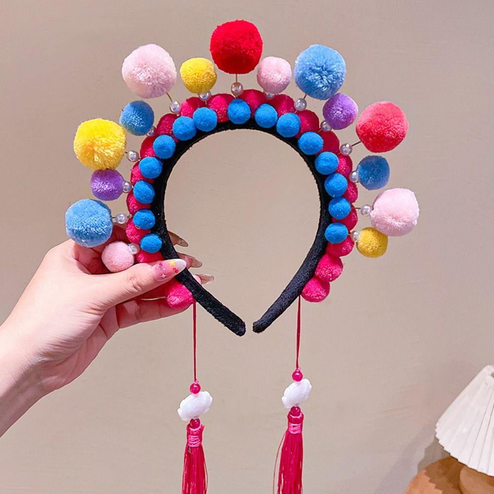 Tang Suit Hair Hoop Chinese New Year Headwear Pearl Hanfu Headwear  Girls