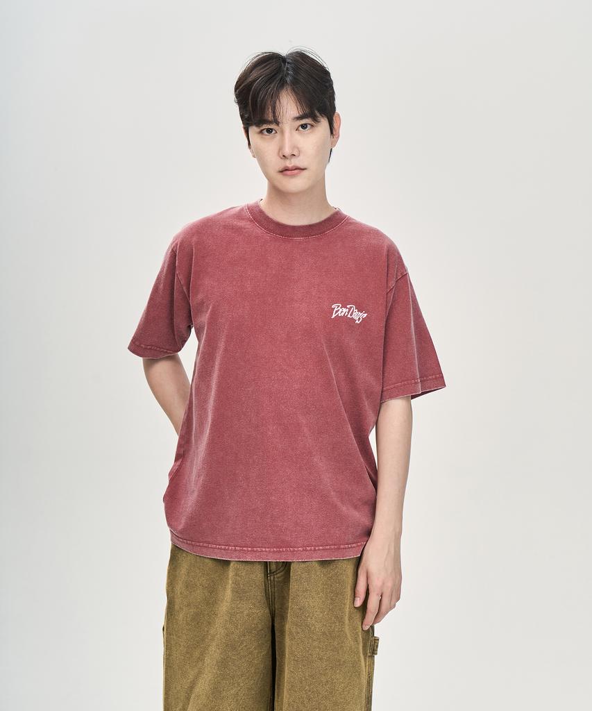 BEN DAVIS Holiday Washed Vintage T-Shirt Red