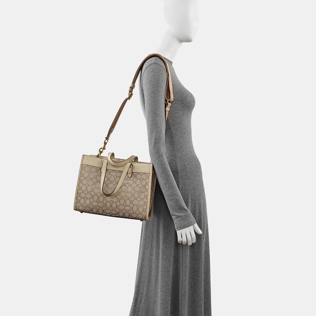 [Pre-Owned] Field 30 Classic Monogram Jacquard Suede Tote Bag - Good #1AAE4XI