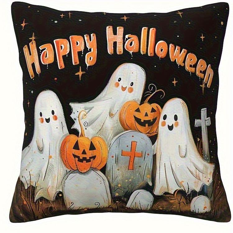 Boo Yell Pumpkin Halloween PillowcaseSuitable for living room bedroom sofa decorative cushion cover pillow cover
