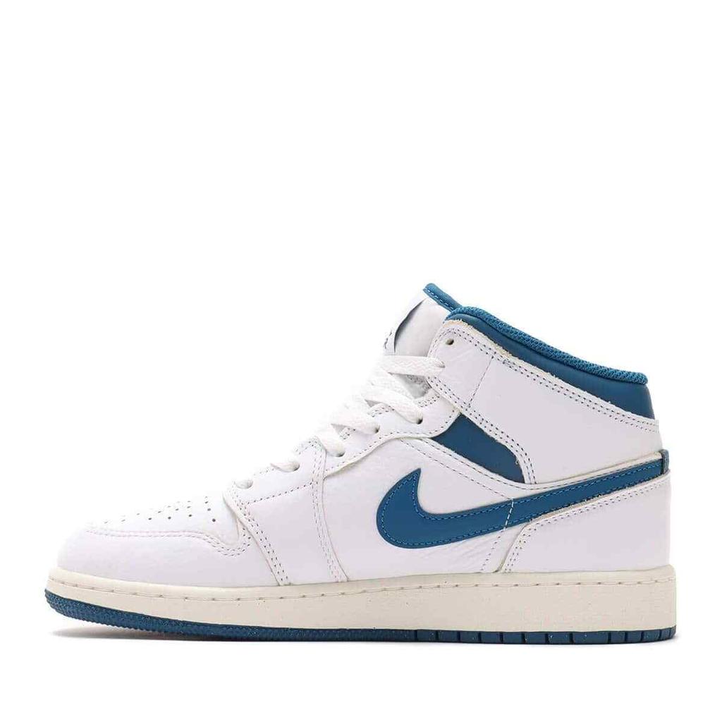 FN7432-141 Nike GS Air Jordan 1 Mid SE Белый Парус Промышленный Синий