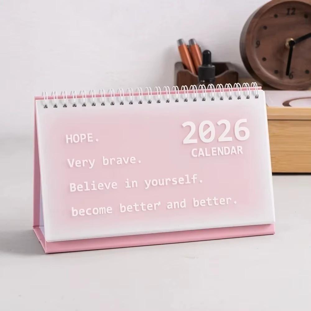 Waterproof Mini Calendar Coil Desktop Ornament Portable Desk Calendar  Office School Supplies