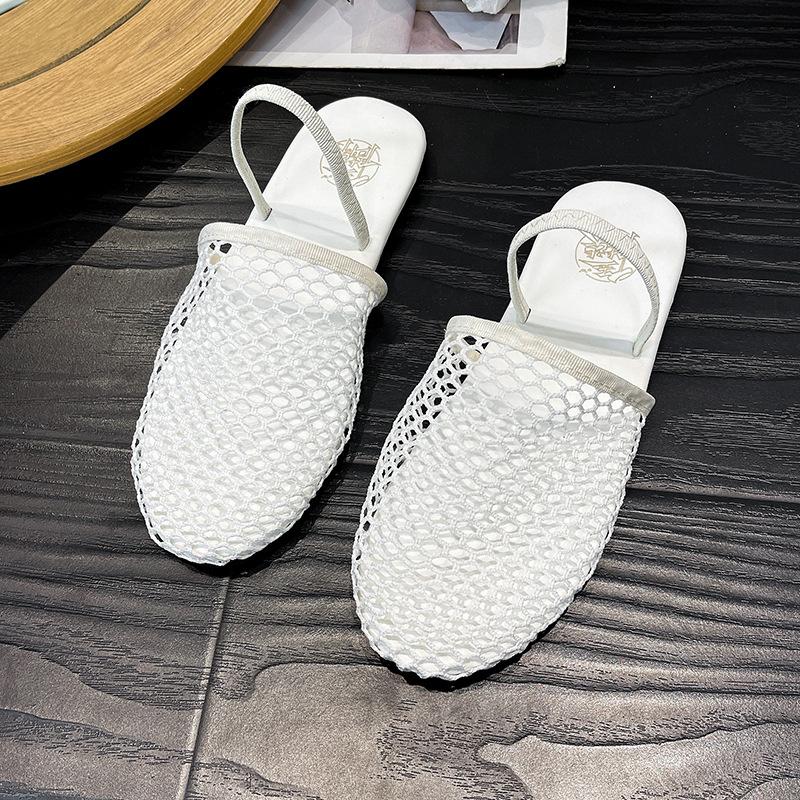 Летние сандалии с круглым носком на плоской подошве Water Diamond, пикантные туфли на плоской подошве для женщин