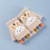 Cartoon Printed Kids Plush Gloves Thick Warm Furry Warm Mitts Cute Knitted Mittens  Winter