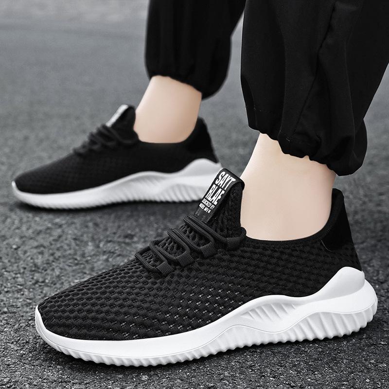 Мужская обувь не воняет летом, легкая повседневная обувь с мягкой подошвой, дышащая обувь с полой сеткой