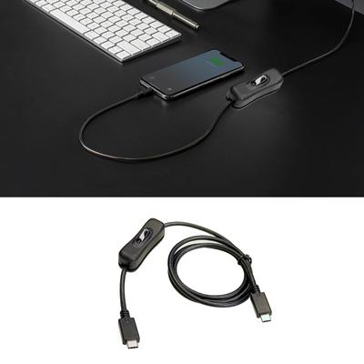 Кабель USB C — USB C, тип C «папа» — тип C «папа» с переключателями, зарядный кабель-адаптер, шнур USB3.1 PD100W для телефона