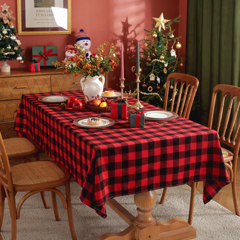 Lexuanxiu Скандинавская INS Прямоугольная Клетчатая Рождественская Скатерть