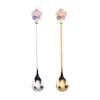 Creative 304 Stainless Steel Spoon Cherry Blossoms Spoon Coffee Dessert Spoon Christmas Gifts Tableware Decoration Tea Spoon