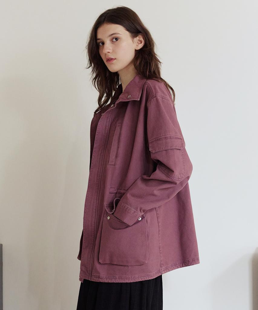 AFTERHOURS Washed Cotton Utility Jacket (Violet)