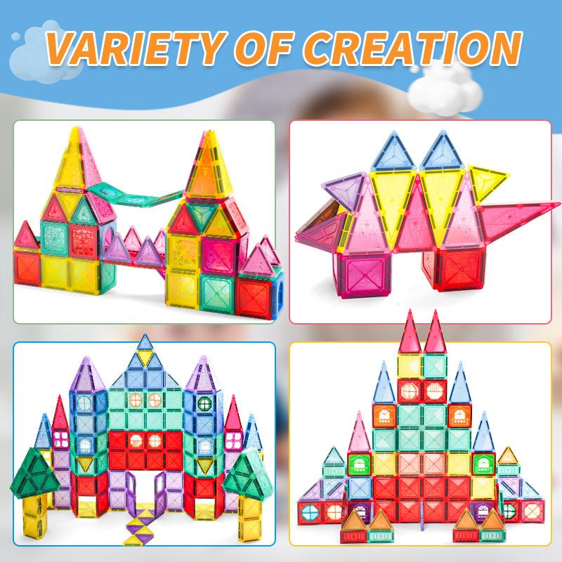 Children'S Early Education Toy Magnetic Piece Pipe Magnet Building Block Pure Magnetic Set Source Factory Puzzle