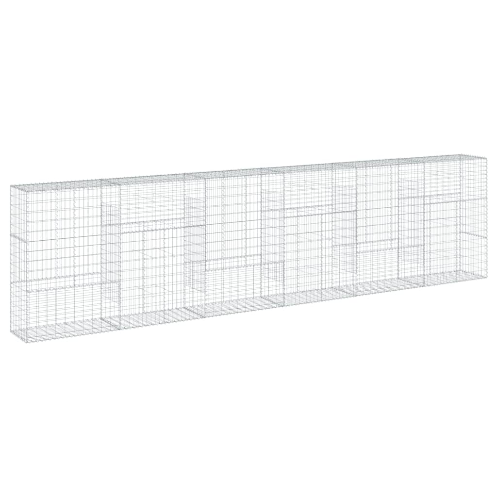 Gabion with Lid 600x50x150 cm Galvanized Iron
