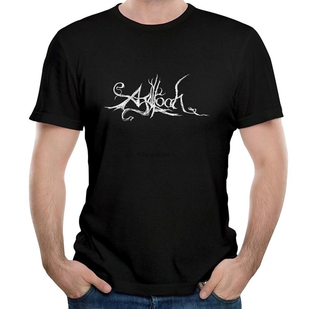 Логотип группы Agalloch Сфера Кимберли Перри Круглый вырез Смешная футболка Черная