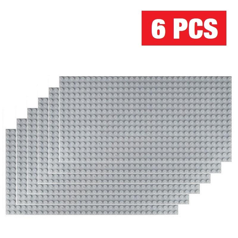 6 шт. Классическая Базовая Пластина 32x32 16x32 Точек Базовые Пластины Кирпичики DIY Сборка ABS Пластик Строительные Блоки Совместимые Фигурки Город