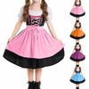 Girl's  Vintage Dress Solid Color Patchwork Cosplay Dresses