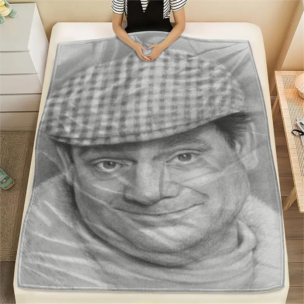 1 шт. Фланелевое одеяло с принтом Fools&Horses, Высококачественное, Удобное для всех сезонов, Домашний декор, Тепло и уют, Идеально для рождественских подарков103