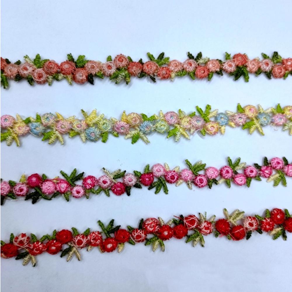 Аксессуары Свадебное платье Полиэстер Вышитые ленты Тканевая отделка Водорастворимая цветочная кружевная отделка