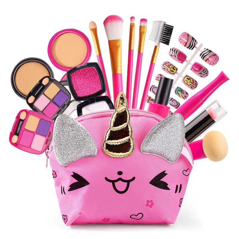 Children'S Cosmetics Toys Unicorn Bag Set Play House Girl Simulation Makeup