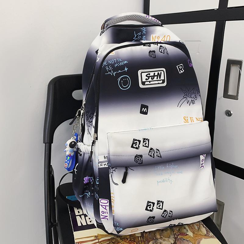 Школьный рюкзак Детский для начальной школы Девочки Ученики средней школы Студенты колледжа Ученики старшей школы Большая вместимость Принт